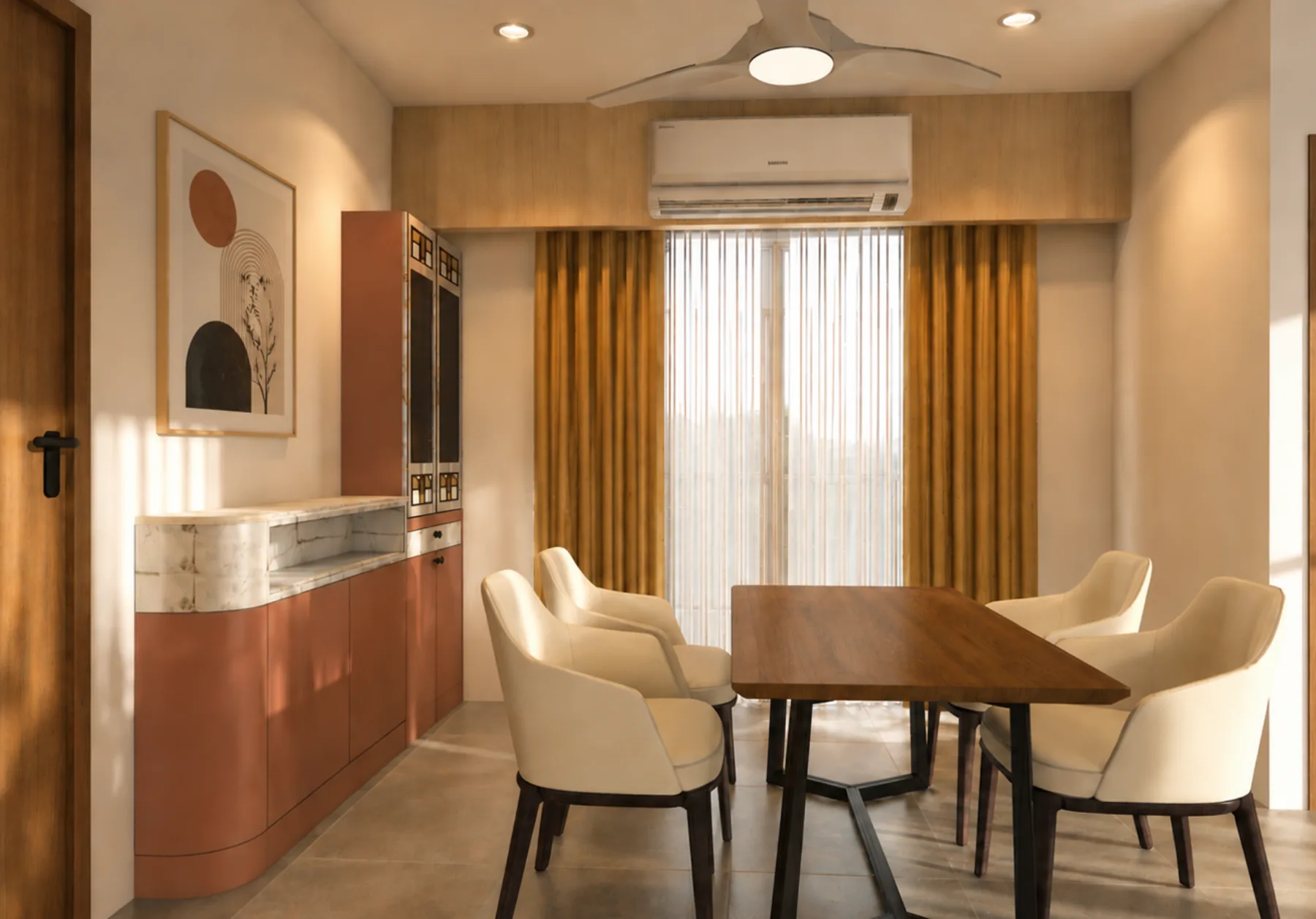Dining room designed by Spazedo