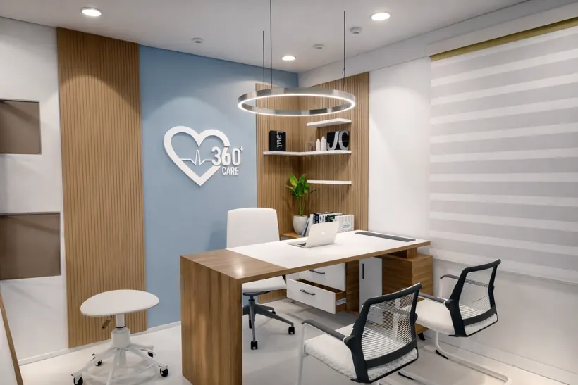 Heart 360, healthcare office interior designed by Spazedo