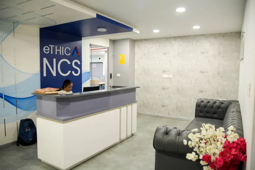 NCS Chennai, corporate office interior designed by Spazedo